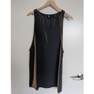 Black Shift Dress with Exposed Side Zip